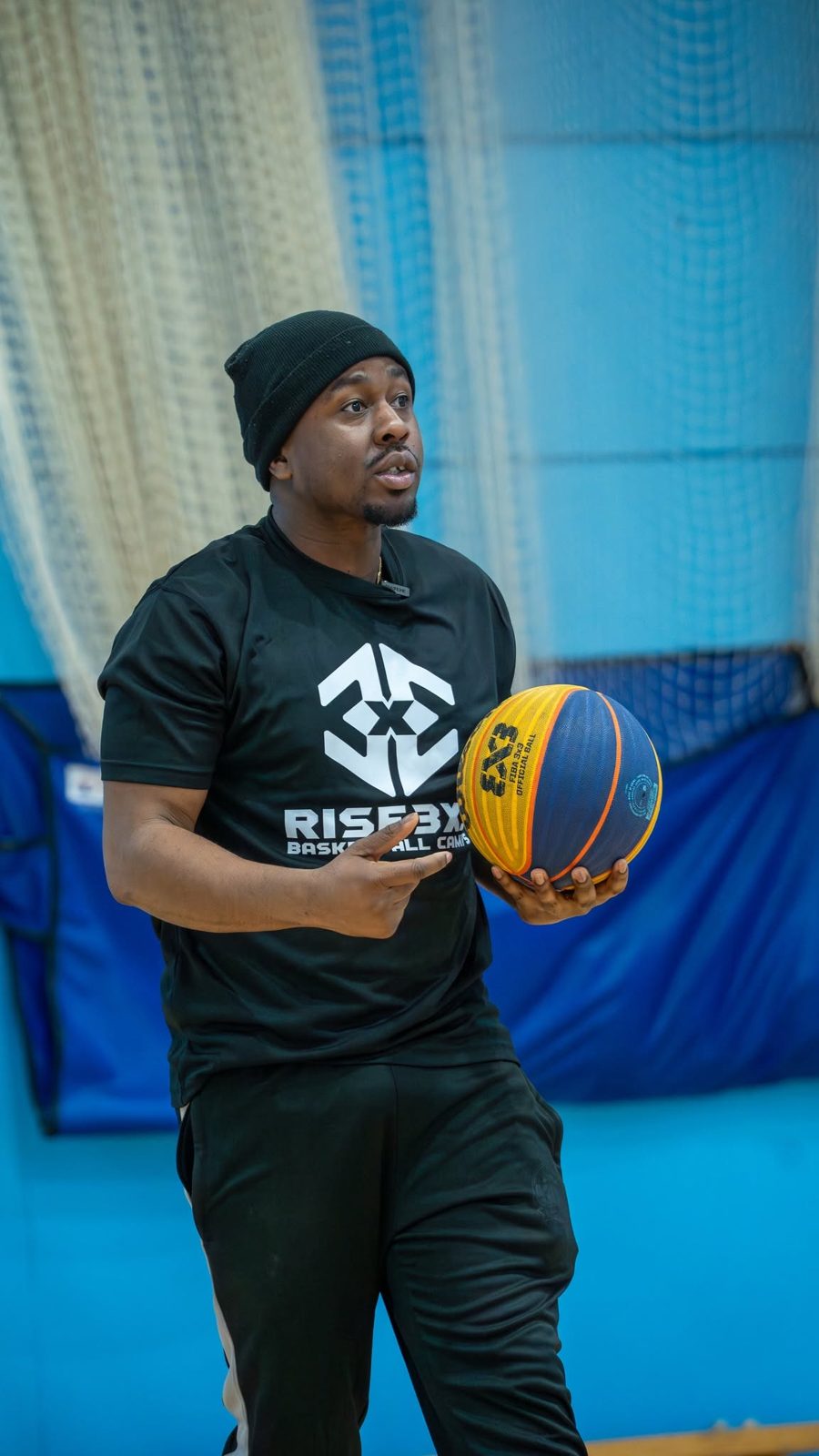 Afiz Olaniyan coaching at the last RISE camp