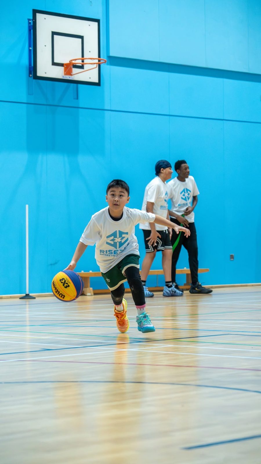 Young camper attacking off the dribble